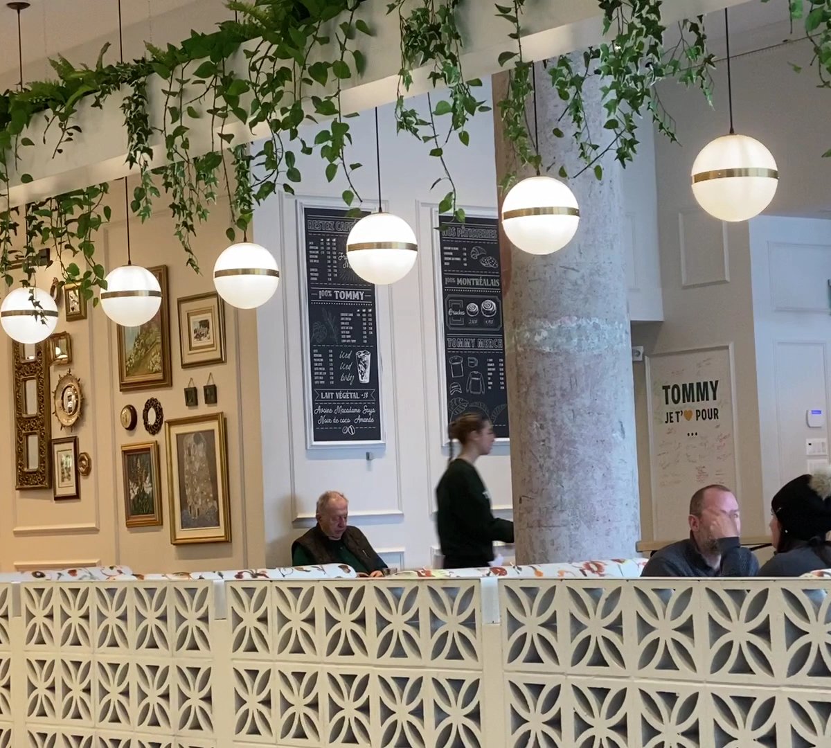 Interior of Tommy Café, specialty coffee shop in Montreal