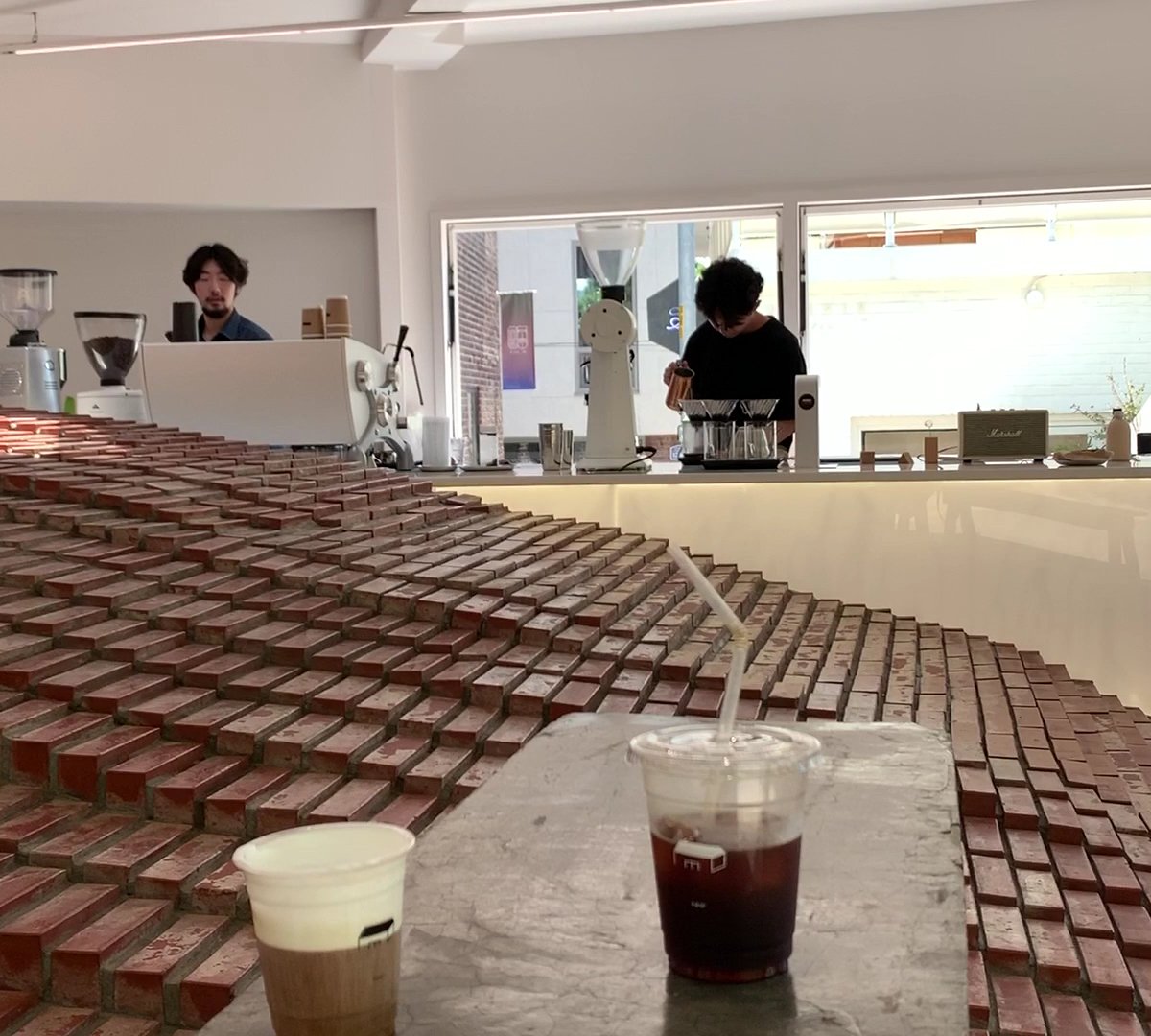 Interior of Coffee Nap Roasters Yeonnam, specialty coffee shop in Seoul