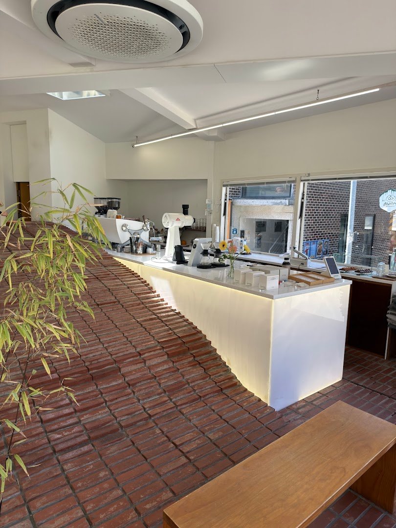 Interior of Coffee Nap Roasters Yeonnam, specialty coffee shop in Seoul