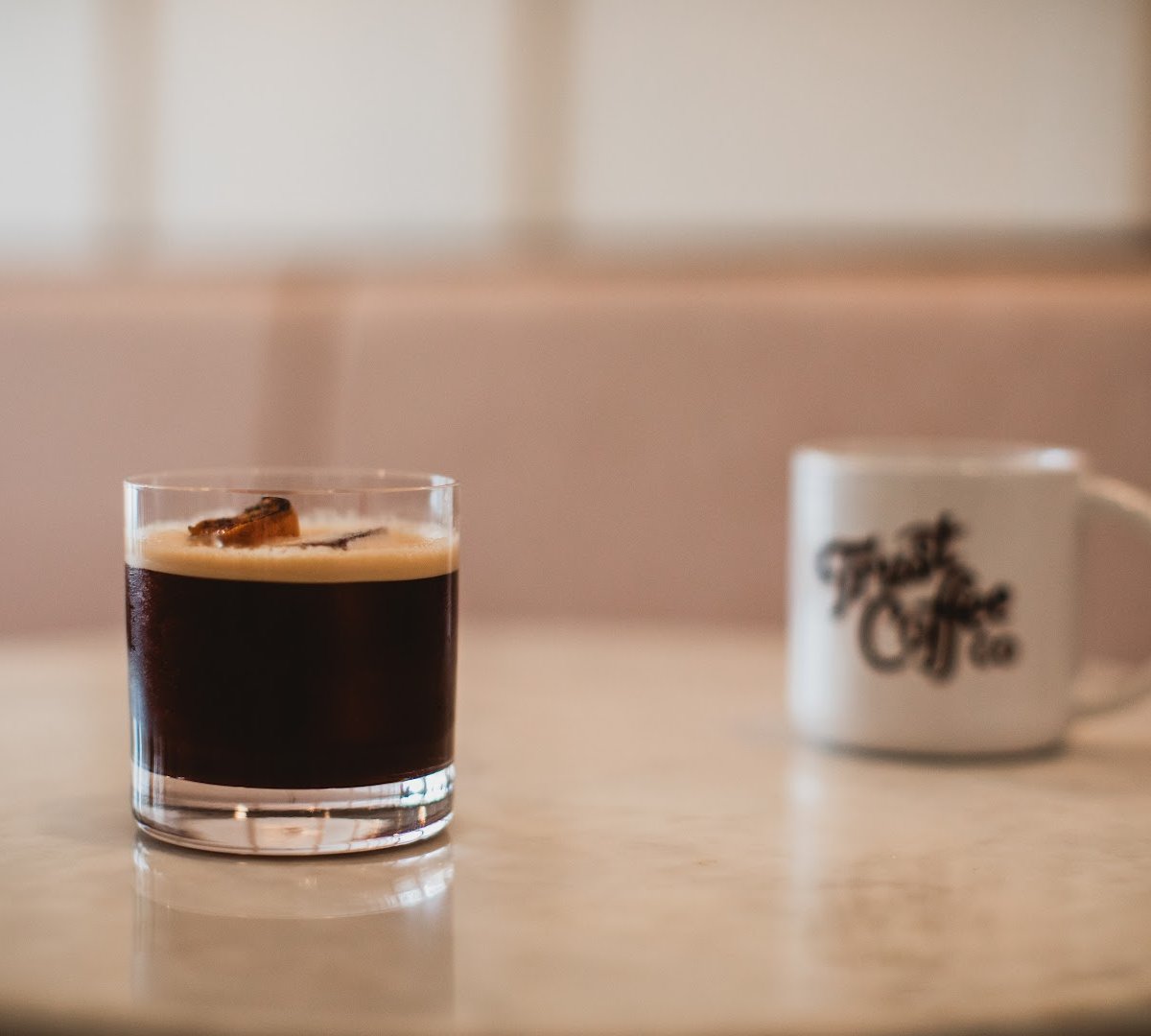 Coffee at Trust Coffee Co, specialty coffee shop in Cleveland