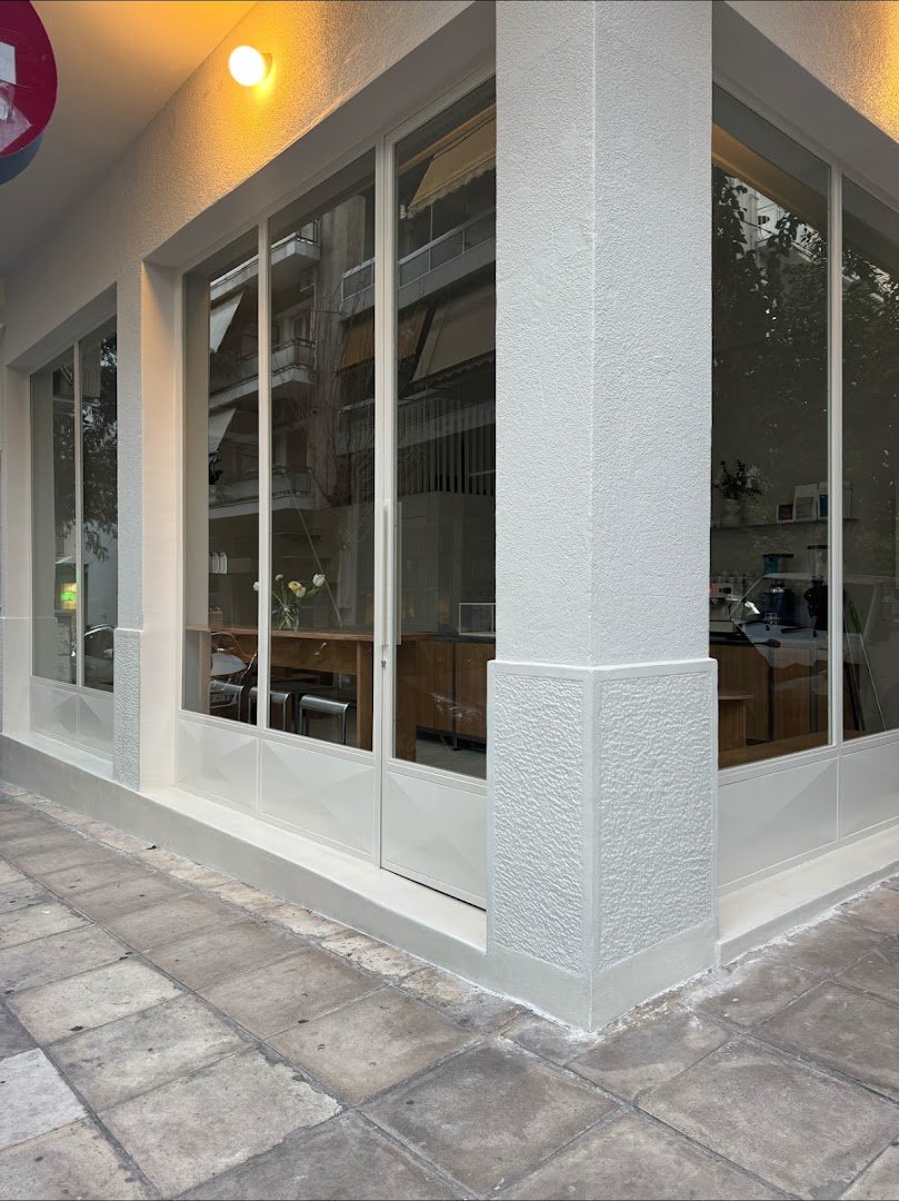Storefront of Moden, specialty coffee shop in Athens