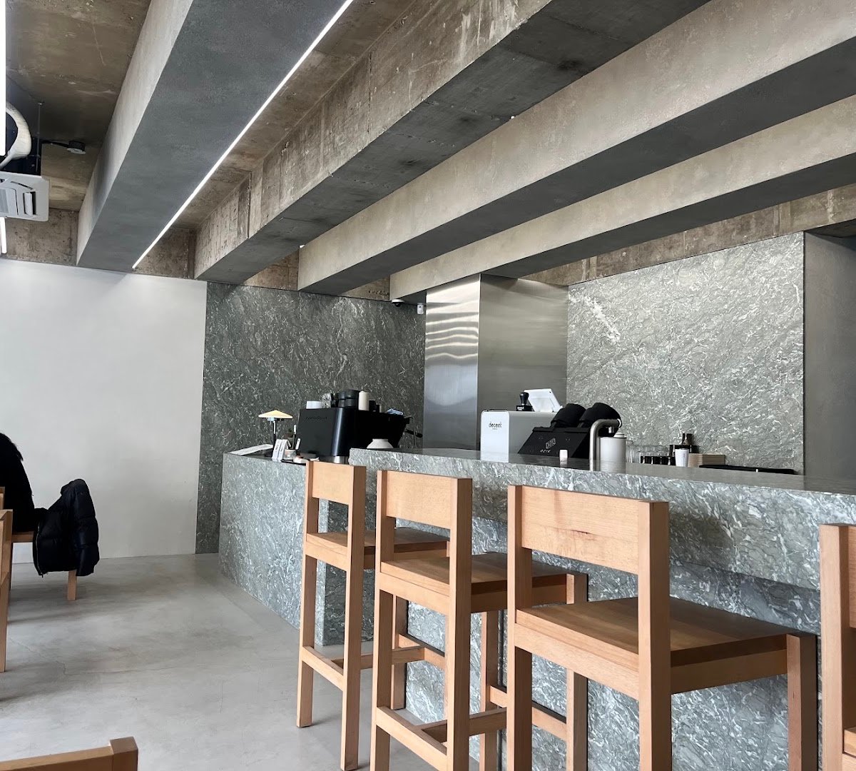 Interior of Dorae Knot, specialty coffee shop in Seoul
