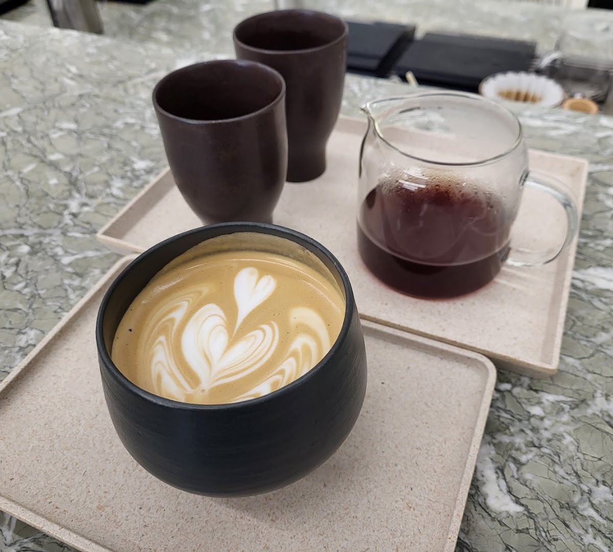 Coffee at Dorae Knot, specialty coffee shop in Seoul