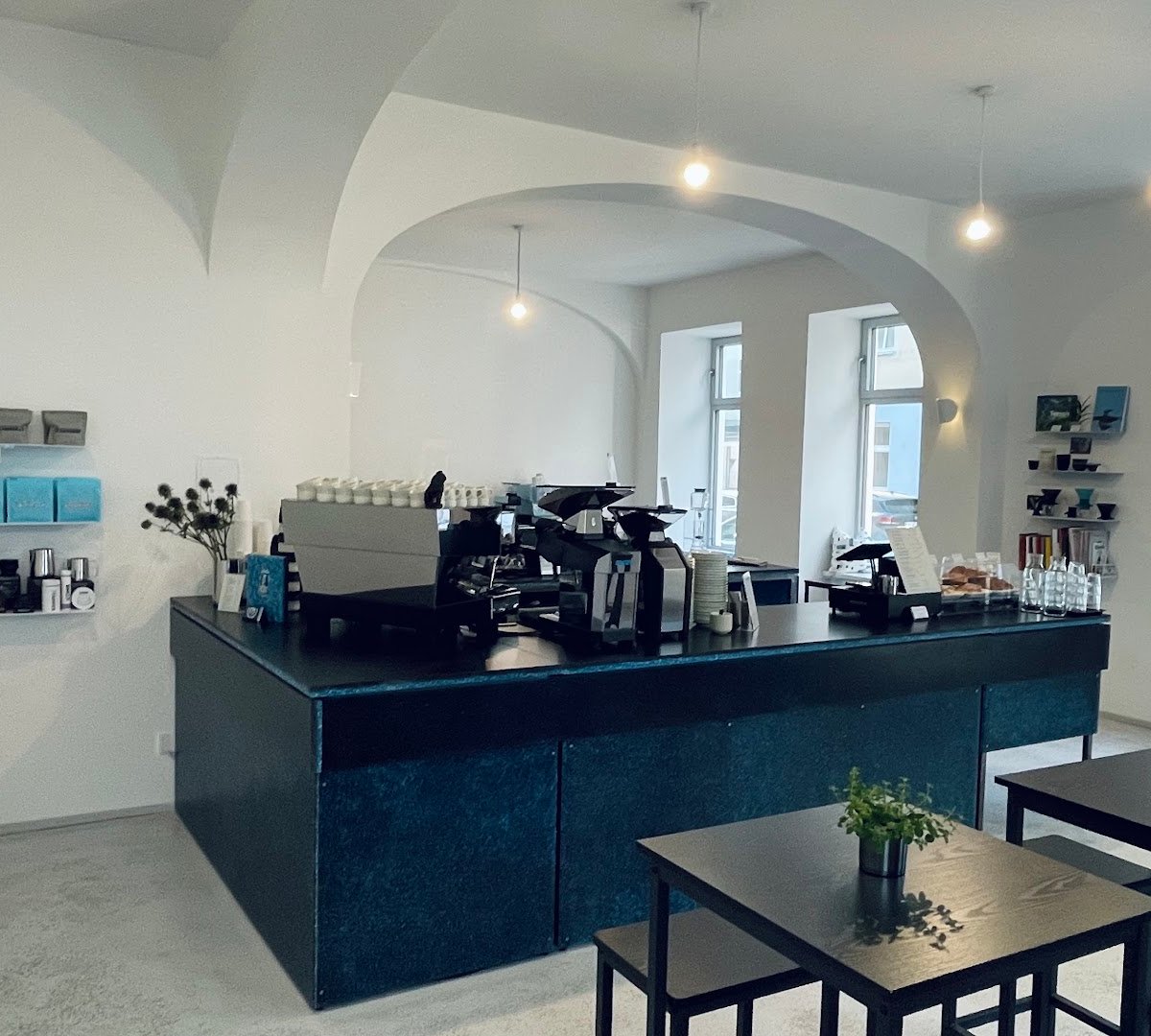 Interior of BEANDEPENDENT, specialty coffee shop in Vienna