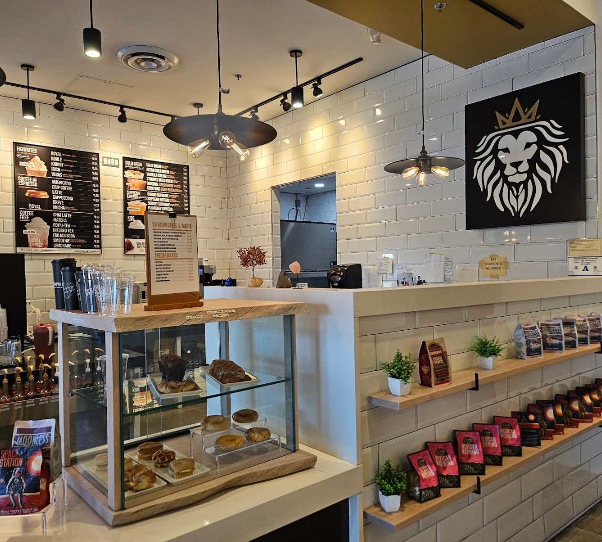Interior of Royal Coffee Roasting, specialty coffee shop in Las Vegas