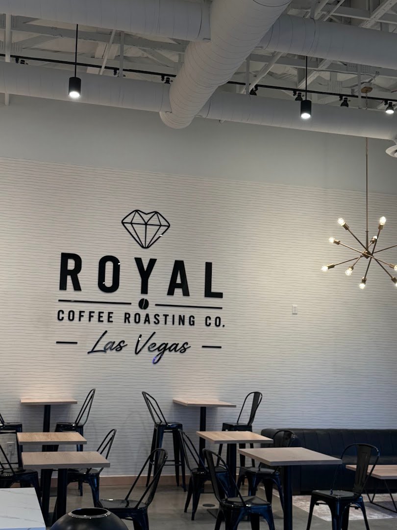 Interior of Royal Coffee Roasting, specialty coffee shop in Las Vegas