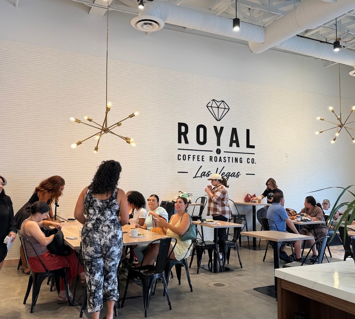 Interior of Royal Coffee Roasting, specialty coffee shop in Las Vegas