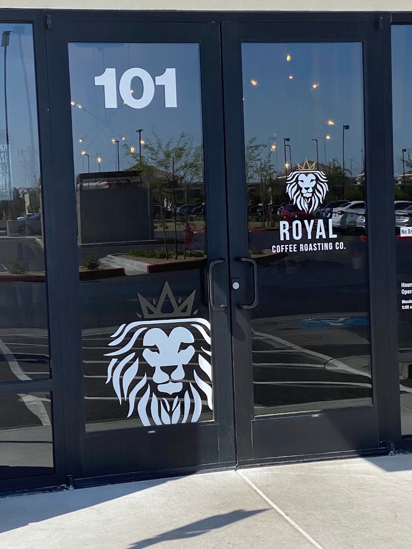 Storefront of Royal Coffee Roasting, specialty coffee shop in Las Vegas