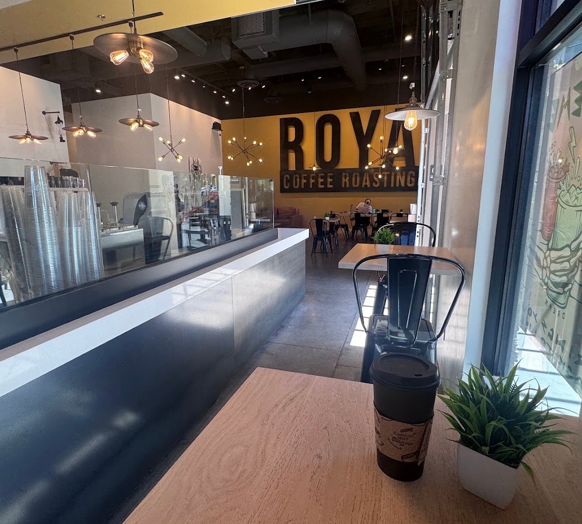 Interior of Royal Coffee Roasting, specialty coffee shop in Las Vegas