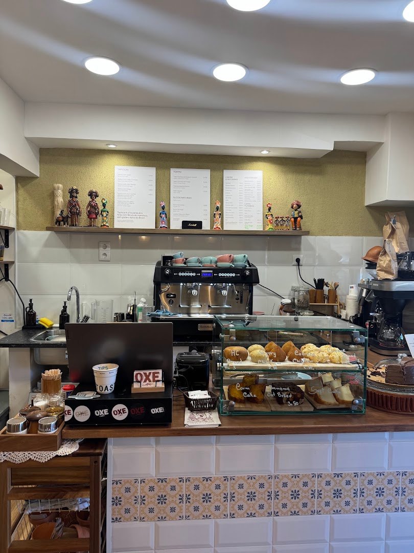 Interior of Oxe Coffee, specialty coffee shop in Lisbon