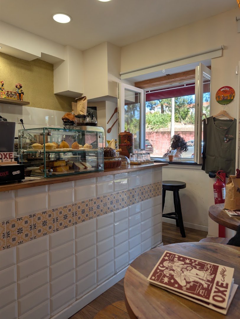 Interior of Oxe Coffee, specialty coffee shop in Lisbon