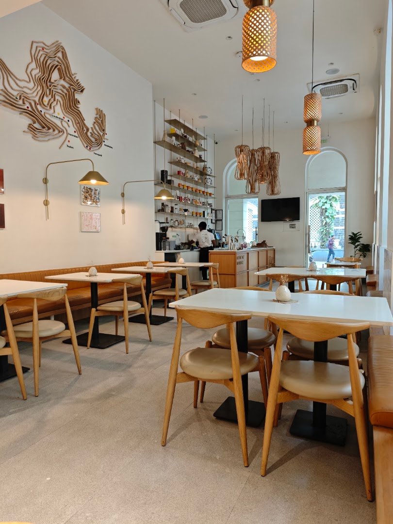 Interior of ARAKU Coffee, specialty coffee shop in Mumbai