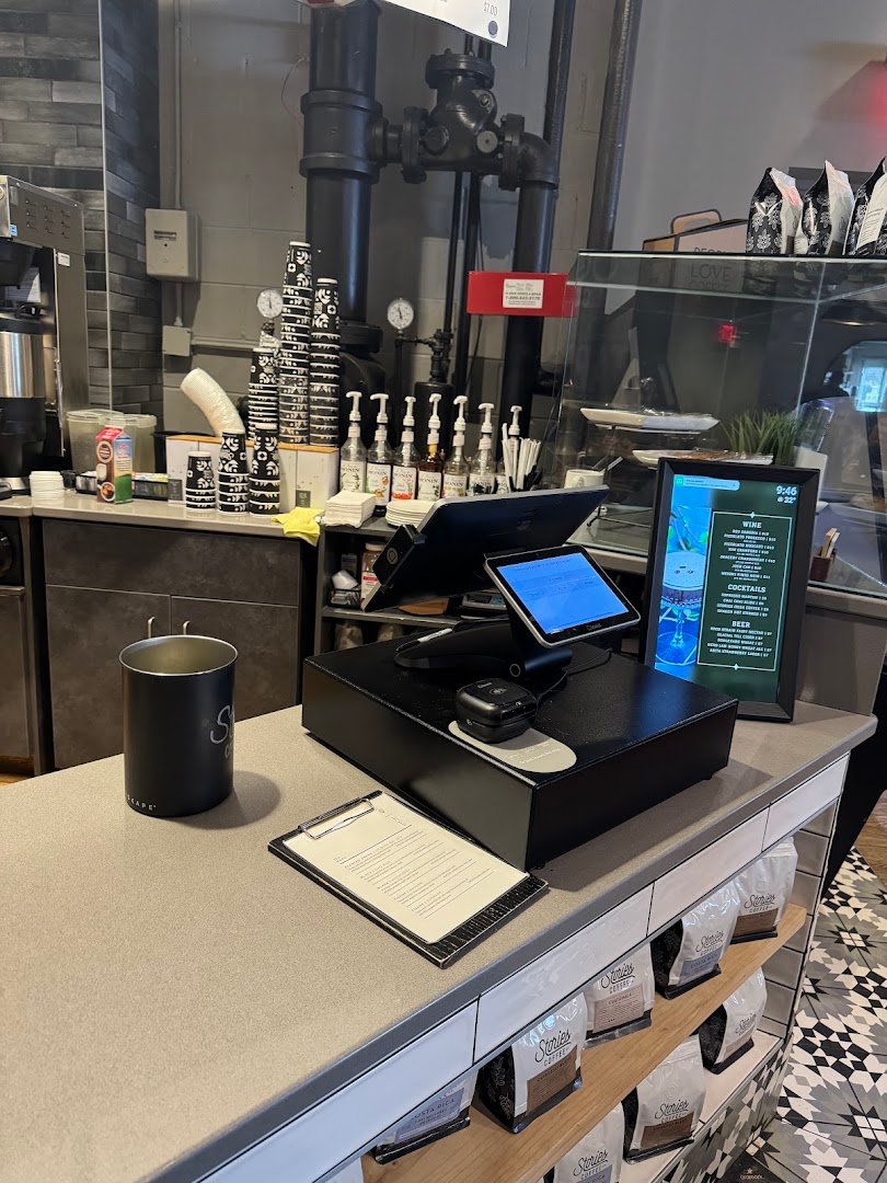 Interior of Stories Coffee Company, specialty coffee shop in Omaha