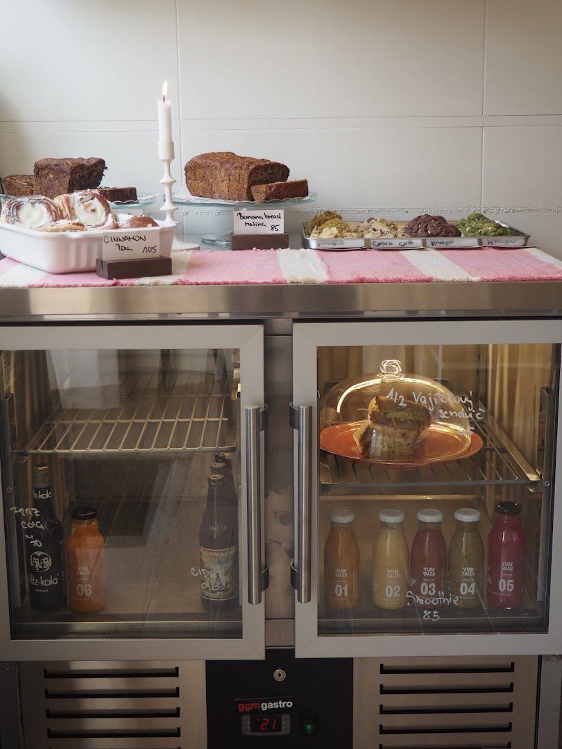 Interior of ANWI cafe, specialty coffee shop in Prague