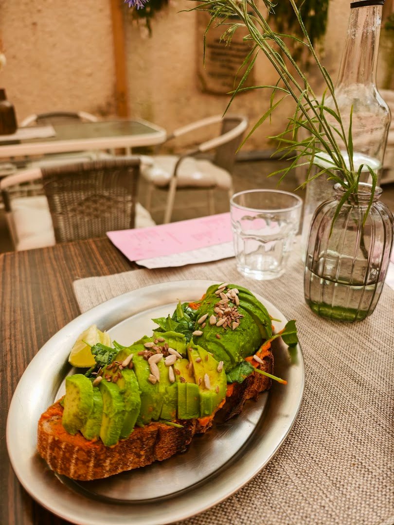 Food at ANWI cafe, specialty coffee shop in Prague