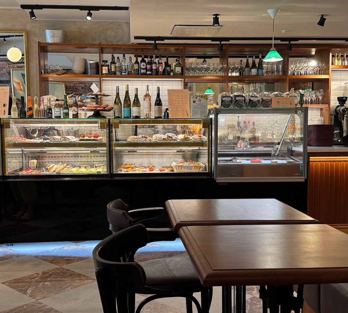 Interior of Café Esplanad, specialty coffee shop in Helsinki