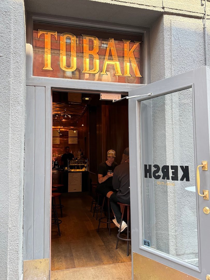 Storefront of Kersh, specialty coffee shop in Stockholm