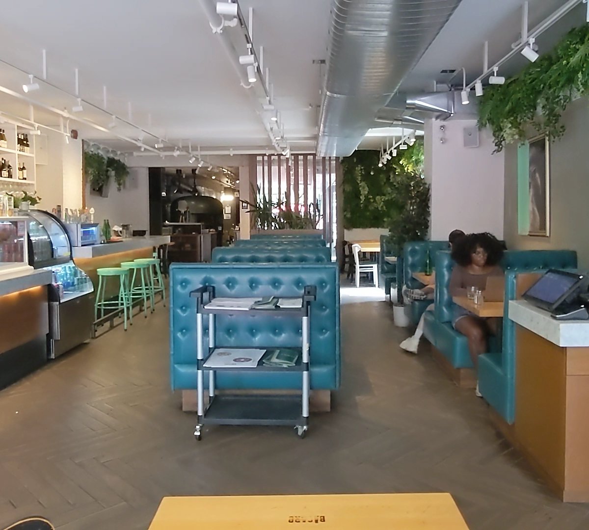 Interior of Tommy Café, specialty coffee shop in Montreal