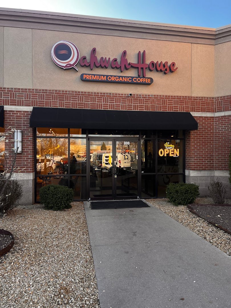 Storefront of Qahwah House, specialty coffee shop in Indianapolis