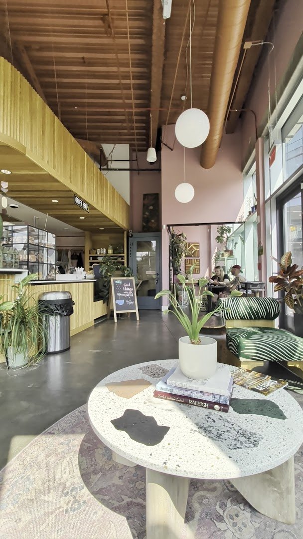 Interior of The Optimist Raleigh, specialty coffee shop in Raleigh-Durham