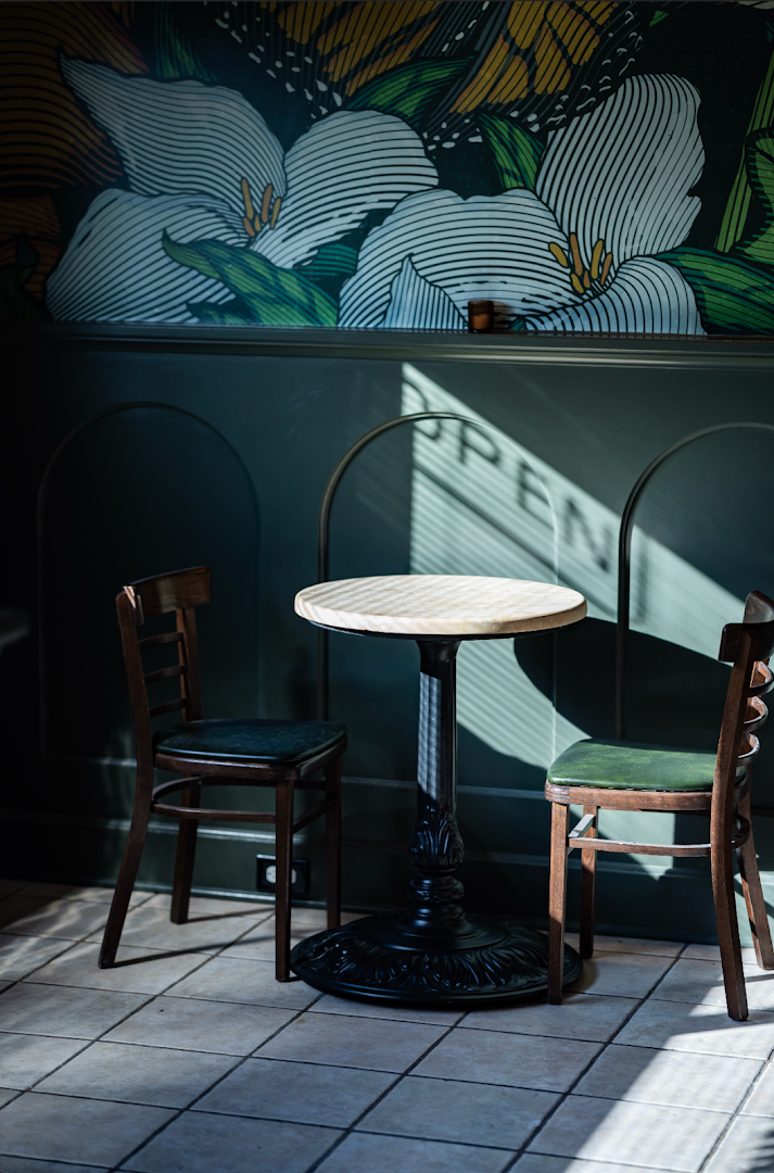 Interior of Pastimes Café, specialty coffee shop in Cleveland