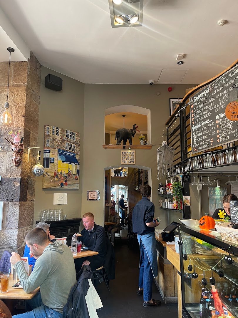Interior of Southern Cross Cafe, specialty coffee shop in Edinburgh