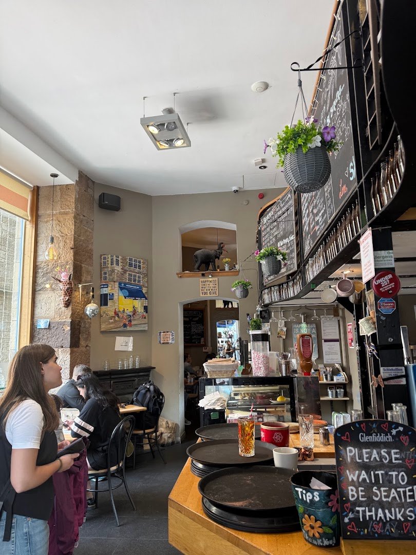 Interior of Southern Cross Cafe, specialty coffee shop in Edinburgh
