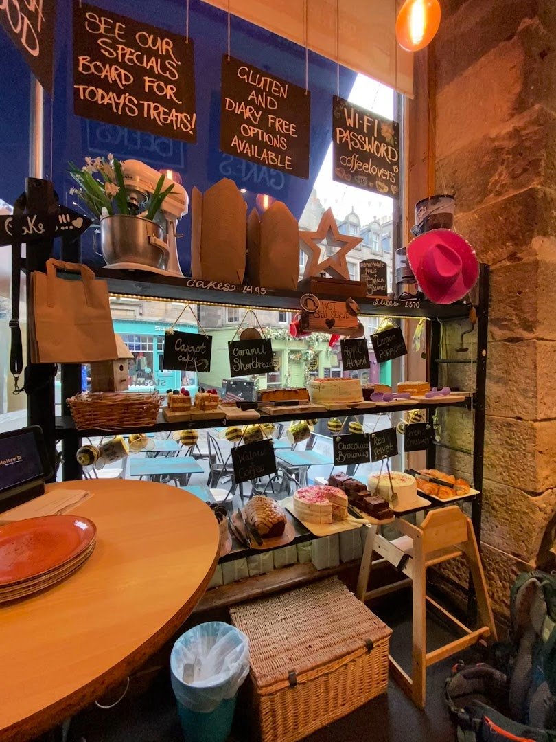 Interior of Southern Cross Cafe, specialty coffee shop in Edinburgh