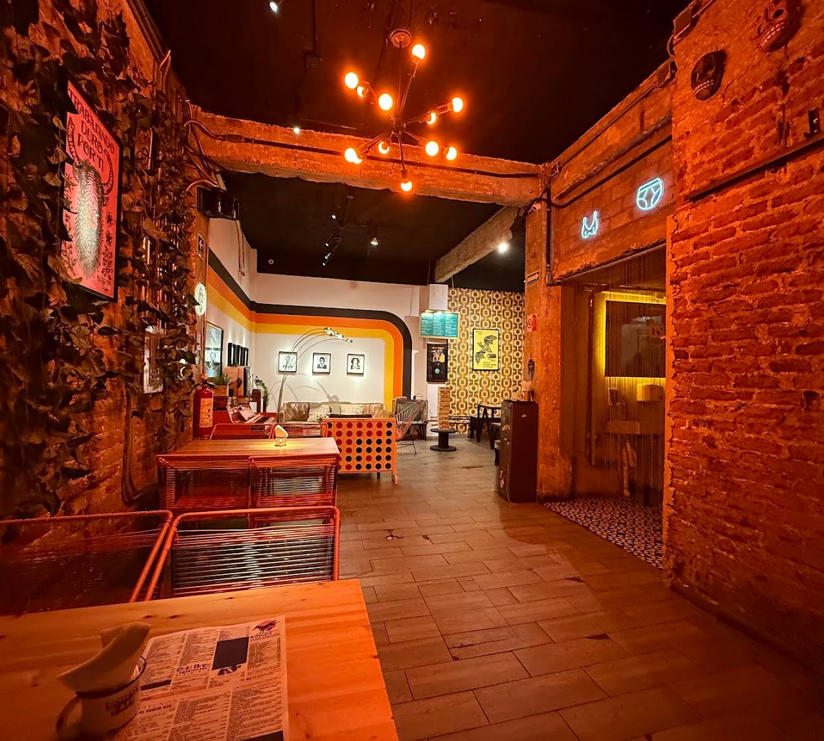 Interior of Boicot Café, specialty coffee shop in Mexico City