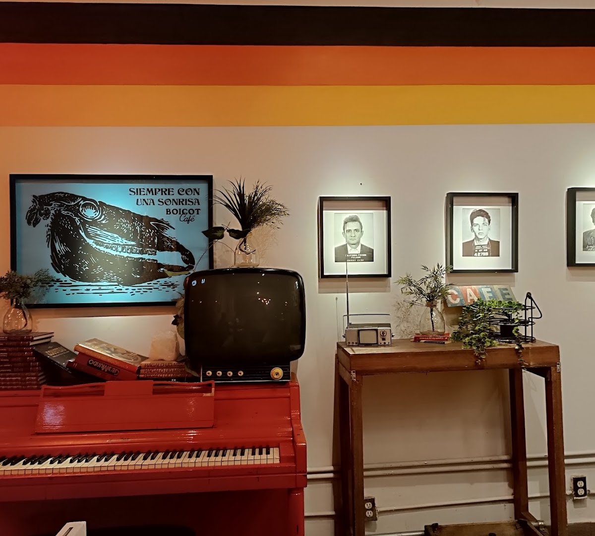 Interior of Boicot Café, specialty coffee shop in Mexico City