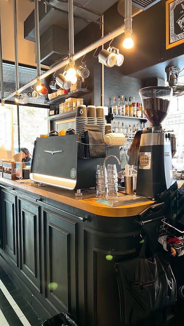 Interior of Winstons Coffee, specialty coffee shop in Hong Kong