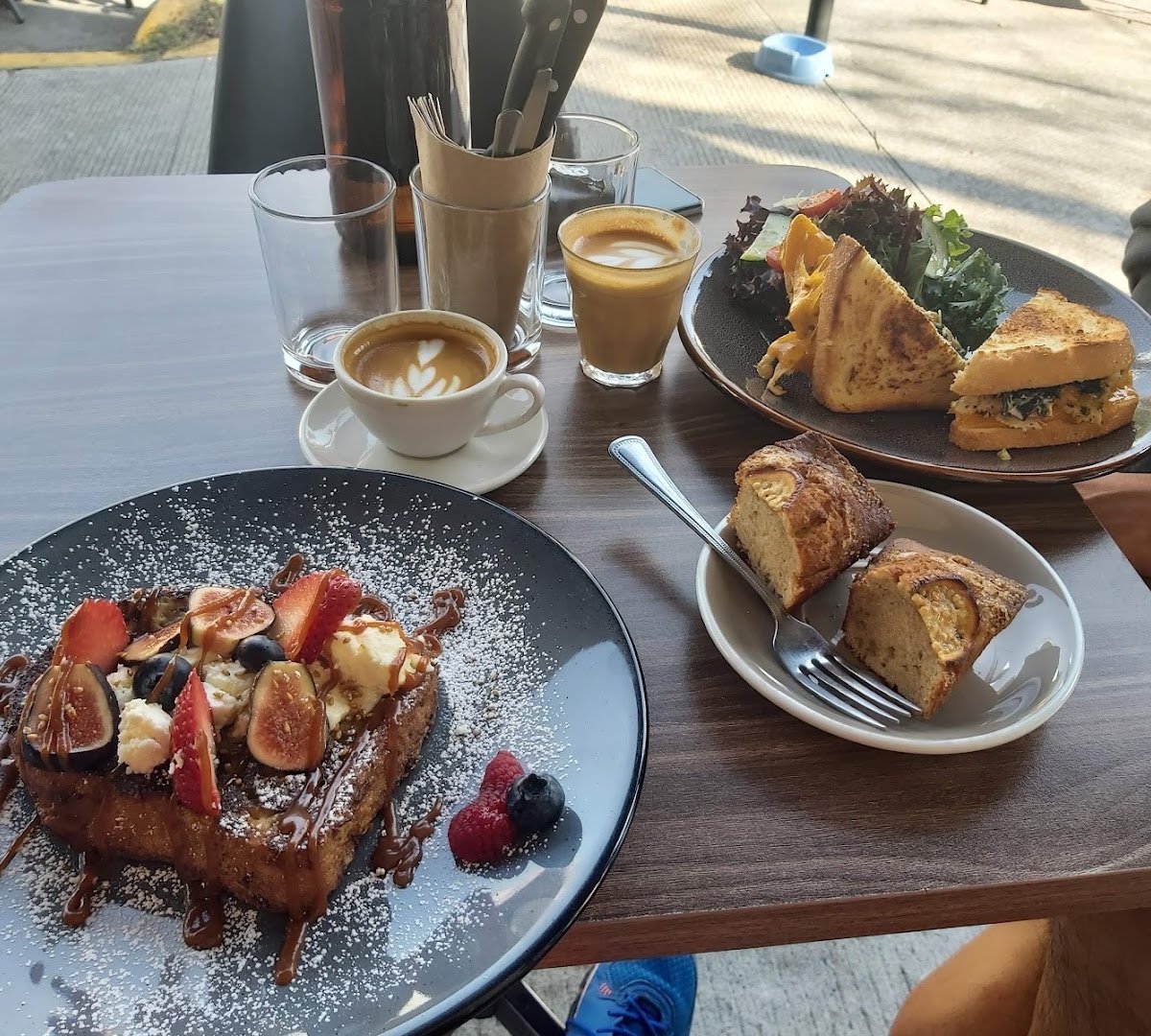 Food at Alquimia Café, specialty coffee shop in Mexico City