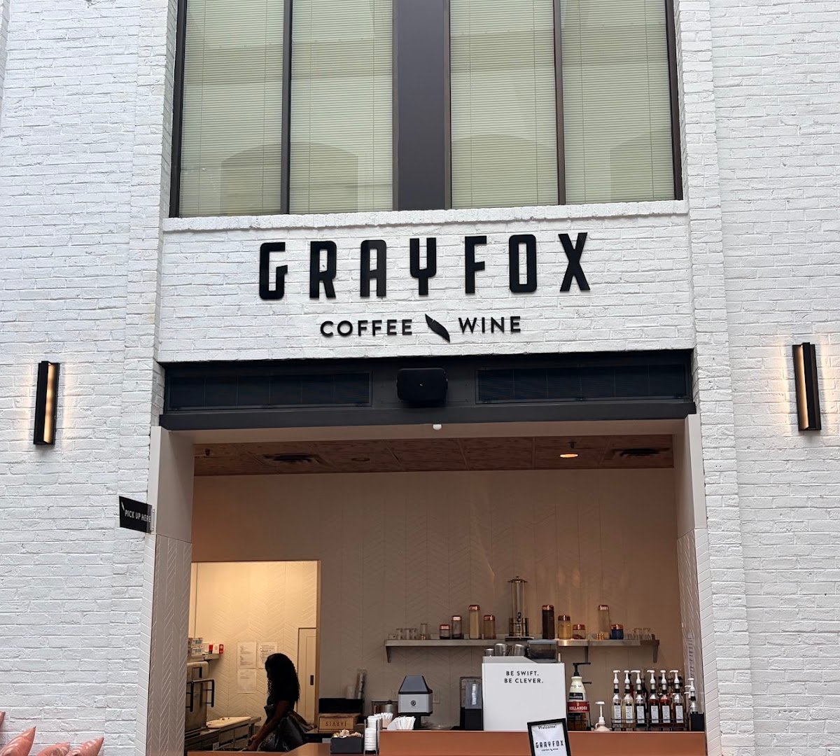 Storefront of Gray Fox Coffee, specialty coffee shop in Minneapolis