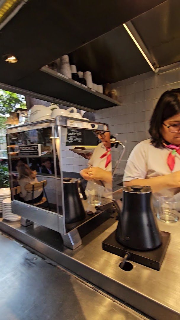Interior of Café Tormenta, specialty coffee shop in Mexico City