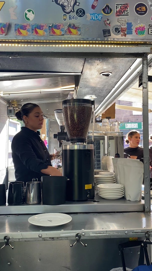 Interior of Café Tormenta, specialty coffee shop in Mexico City