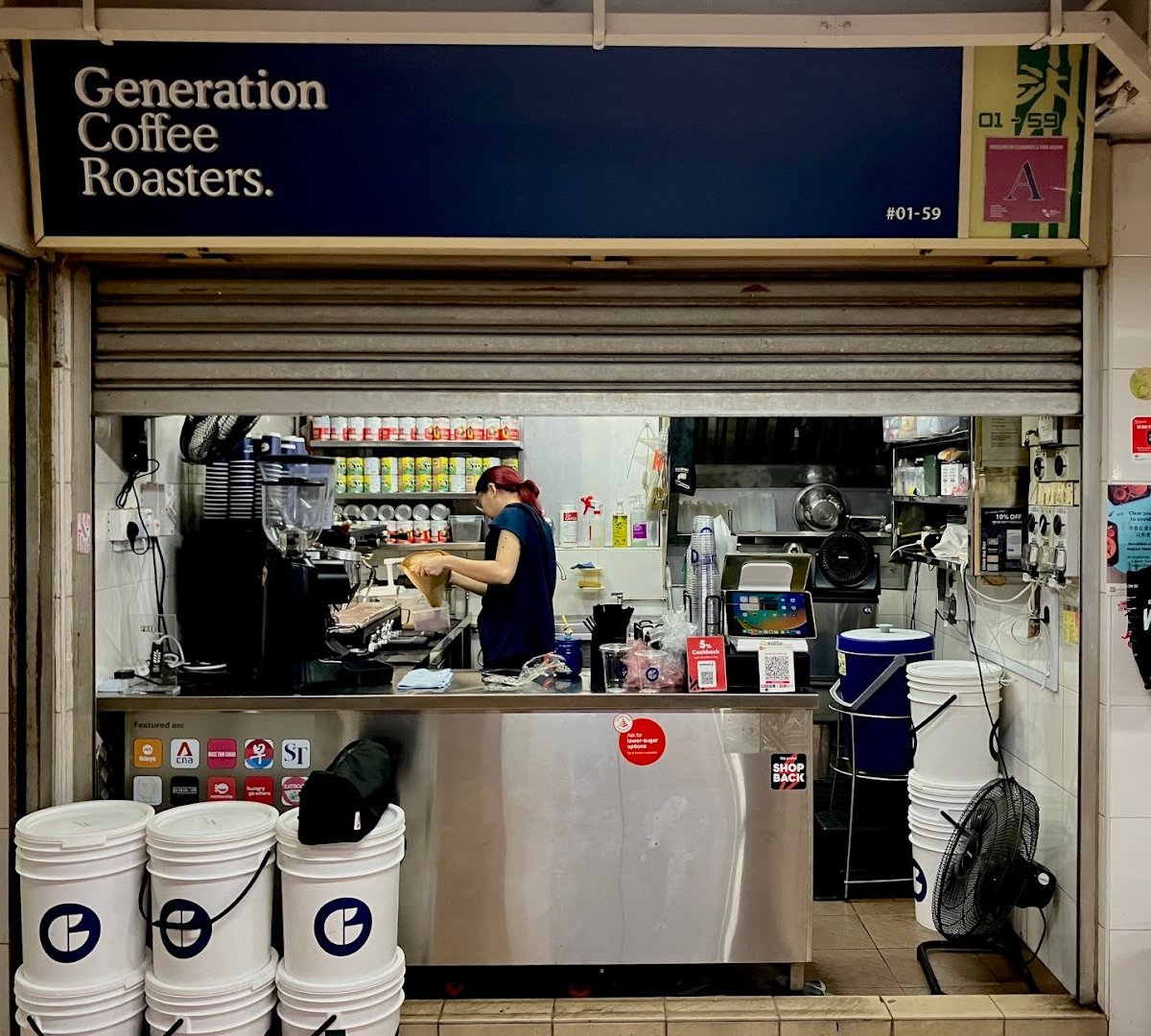 Storefront of Generation Coffee Roasters (Hong Lim), specialty coffee shop in Singapore