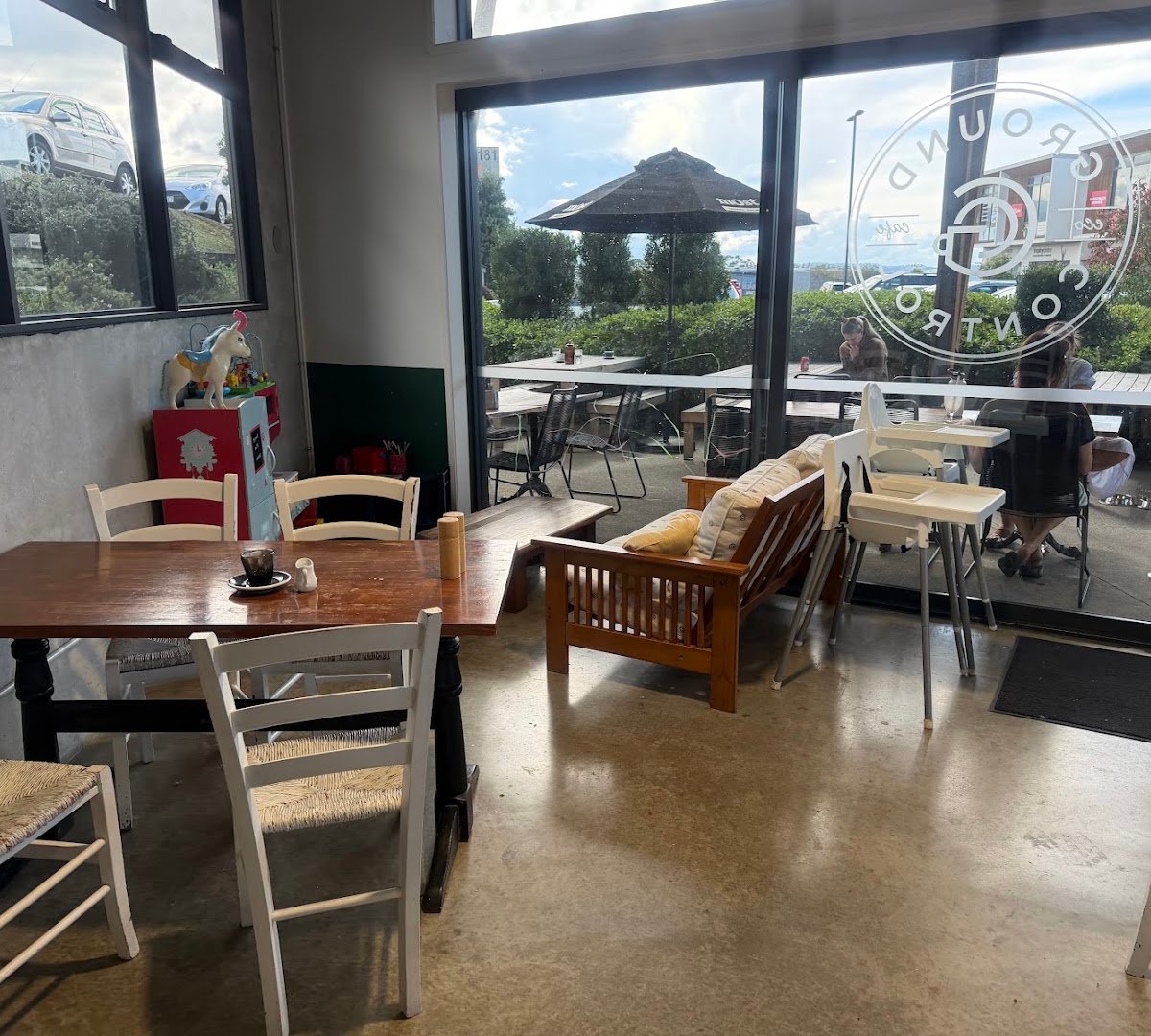Interior of Ground Control Cafe, specialty coffee shop in Auckland