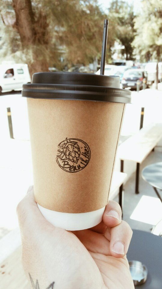Coffee at Beans & Hops, specialty coffee shop in Athens