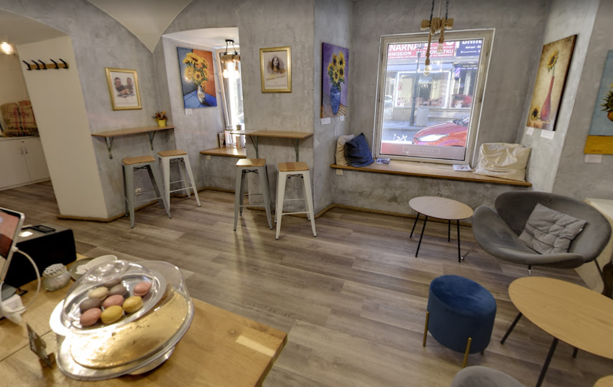 Interior of Dabov Specialty Coffee Prague 1, specialty coffee shop in Prague