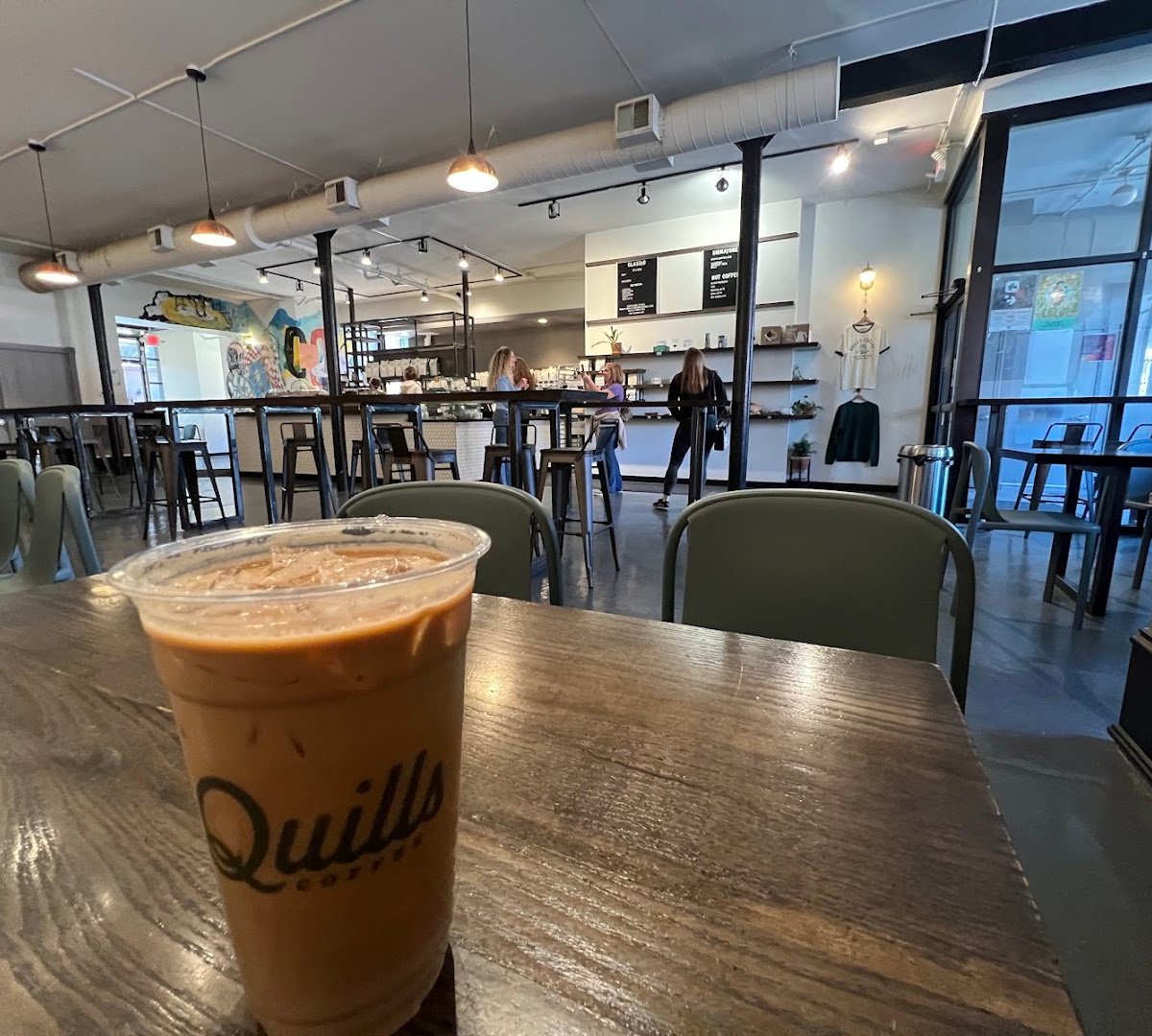 Interior of Quills Coffee, specialty coffee shop in Louisville