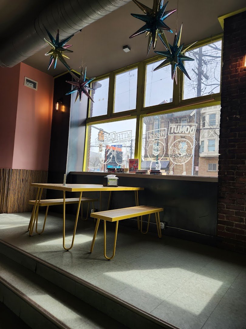 Interior of Brewnuts, specialty coffee shop in Cleveland