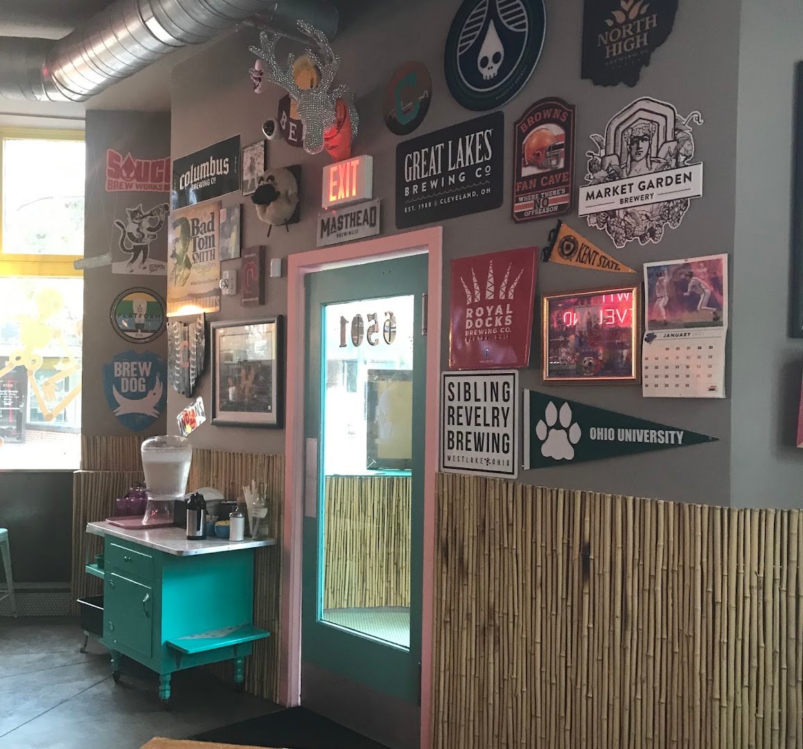 Interior of Brewnuts, specialty coffee shop in Cleveland