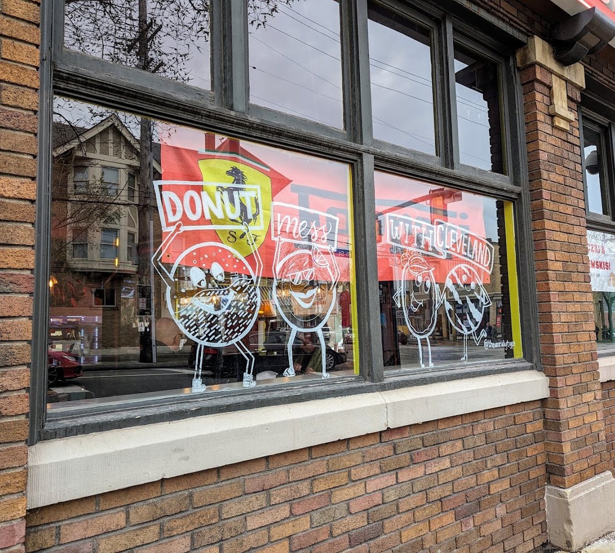 Storefront of Brewnuts, specialty coffee shop in Cleveland
