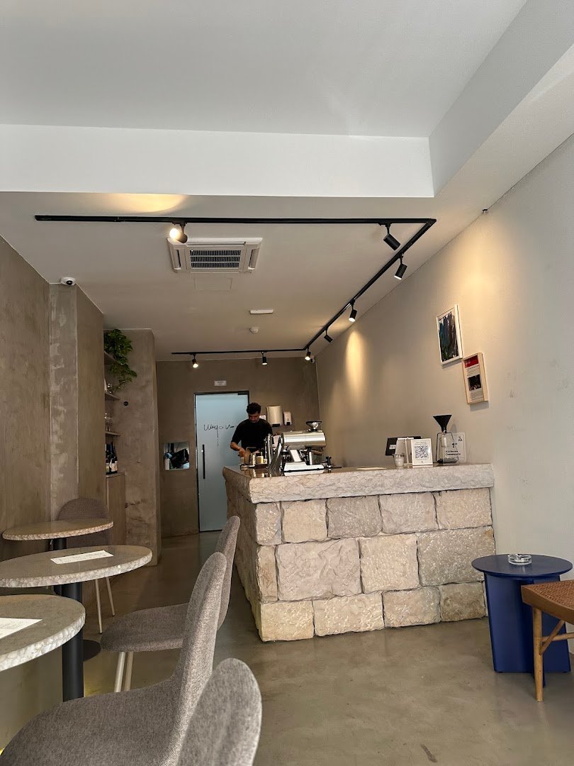 Interior of W You Coffee, specialty coffee shop in Lisbon