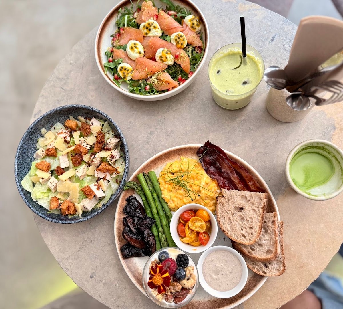 Food at W You Coffee, specialty coffee shop in Lisbon