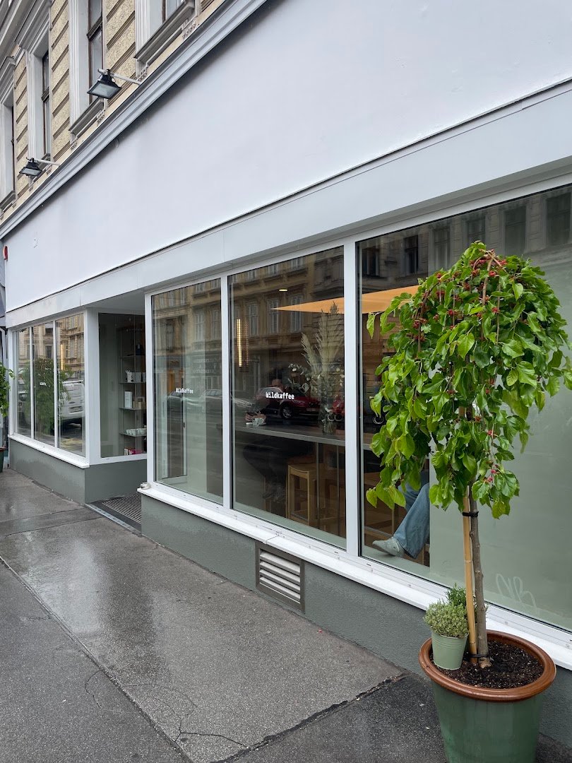 Storefront of Wildkaffee Wien, specialty coffee shop in Vienna
