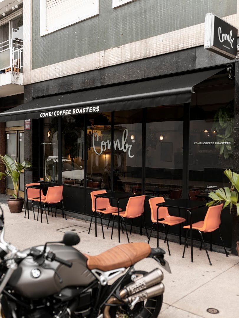 Storefront of Combi Coffee Roasters, specialty coffee shop in Porto