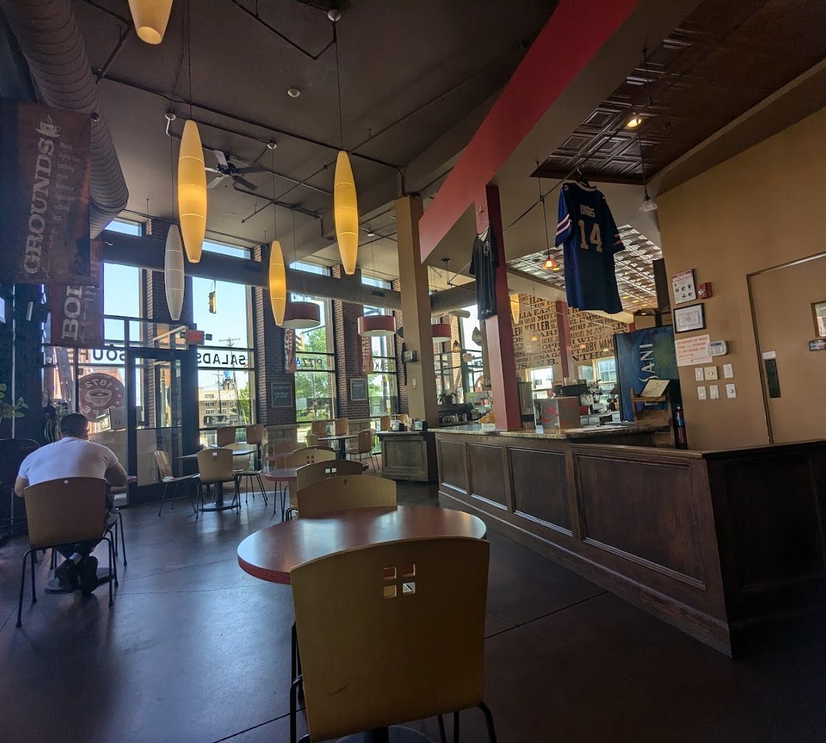 Interior of 1872 Cafe, specialty coffee shop in Rochester
