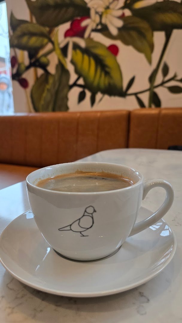 Coffee at Pigeon Café, specialty coffee shop in Montreal