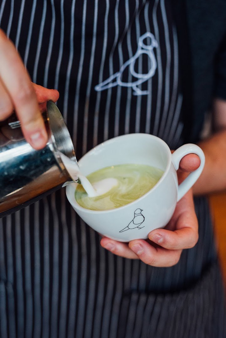 Coffee at Pigeon Café, specialty coffee shop in Montreal
